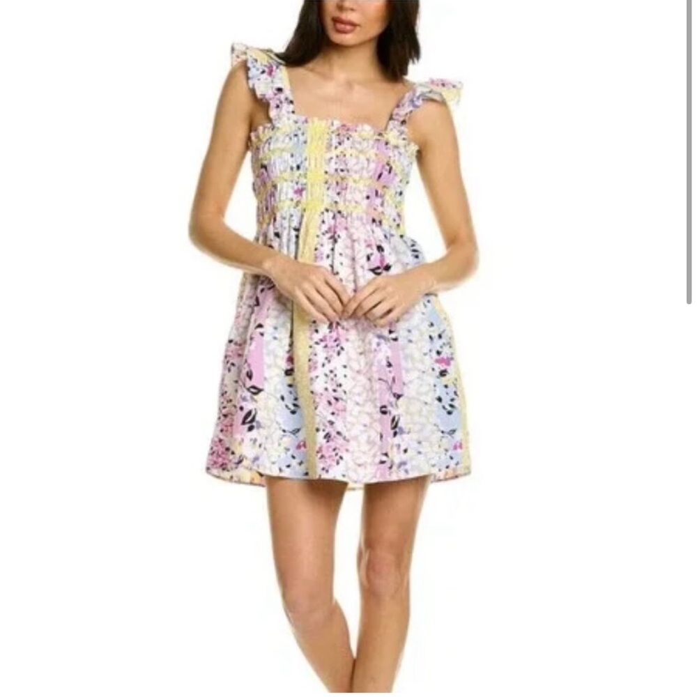 French Connection Pink and White Floral Dress